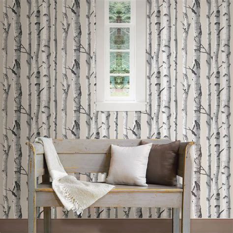 You can also filter out. Brewster Birch Tree Peel & Stick Wallpaper White | Birch ...