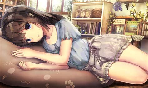 640x1136 Cute Anime Girl Laying Down Iphone 55c5sse Ipod Touch Hd 4k Wallpapersimages