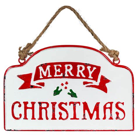 Metal Merry Christmas Sign By Raz Imports Traditions