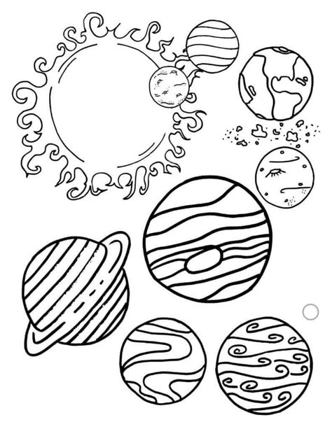 Planetas Normales Para Colorear Imprimir E Dibujar Coloringonlycom