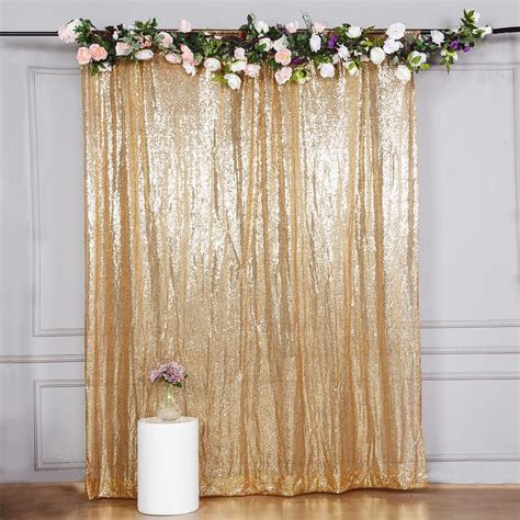 8 Ft Sequin Curtains Photo Booth Backdrop Tableclothsfactory