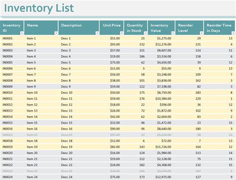 Free Excel Inventory Tracking Spreadsheet — Db