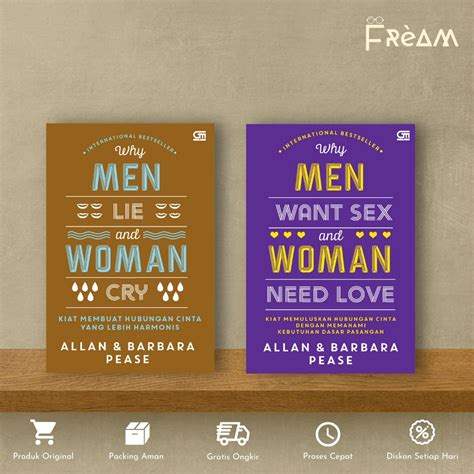 jual buku self improvement why men lie and women cry why men want sex and women need love by