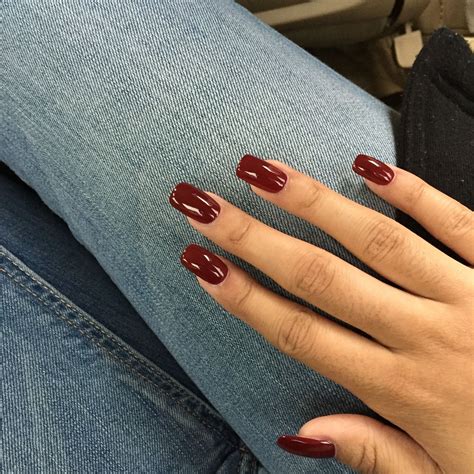 Squoval Long Nails Wine Red Squoval Acrylic Nails Nail Shapes Squoval Red Stiletto Nails