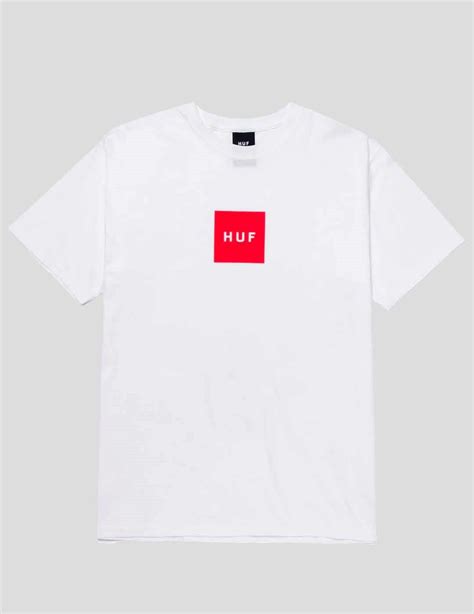 Camiseta Huf Essentials Box Logo Tee White