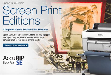Epson Screen Print Editions Of Surecolor Printers Are Available
