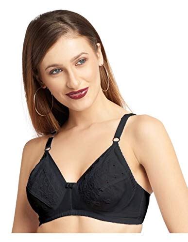 Buy Women Girls Cotton Seamed Full Coverage Non Padded B Cup Bra In Black Color Special Mood