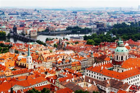 View Of The Historical Districts Of Prague Stock Photo Image Of Czech