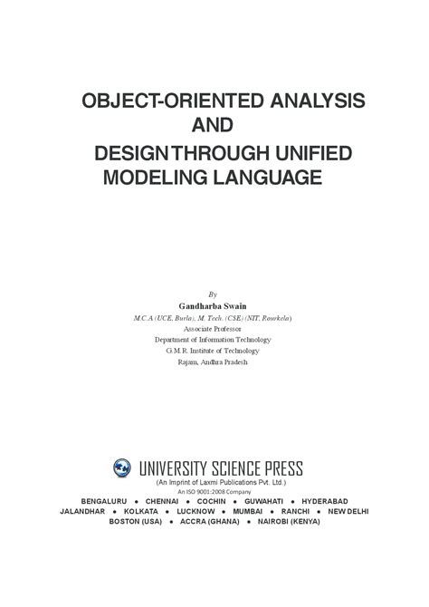 Download Object Oriented Analysis And Design Through Unified Modeling