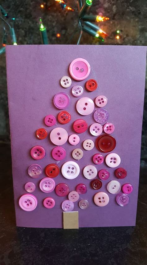 Button Christmas Tree Card Tutorial 24xmascrafts Advent Christmas