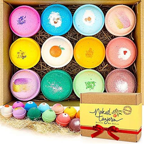 Bath Bombs Made Natural Premium T Set 12 Fizzies And Bubbles To In Bathtub Moisturize Dry