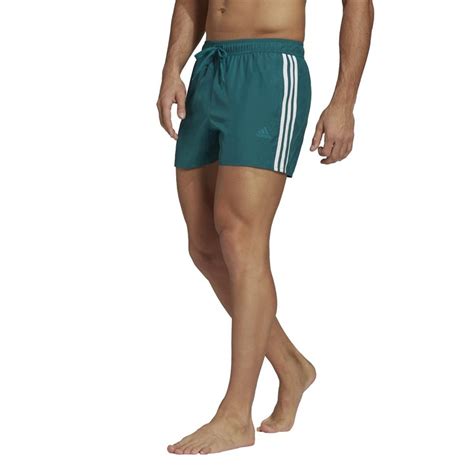 Buy Adidas Mens 3 Stripes Classic Swim Shorts Legacy Tealwhite