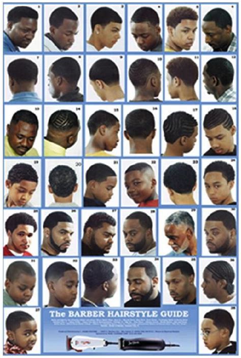 Perspicuous Barber Haircut Chart Black Barbershop Style Chart Barber