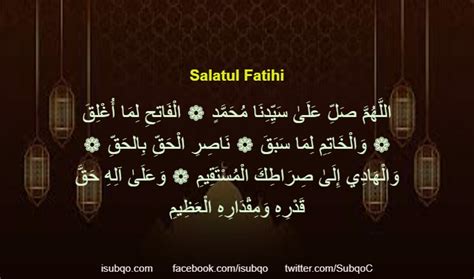 Salatul Fatihi Isubqo