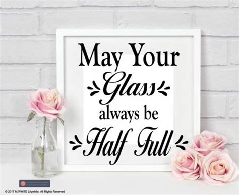 May Your Glass Always Be Half Full Vinyl Sticker For Ikea Box Frame