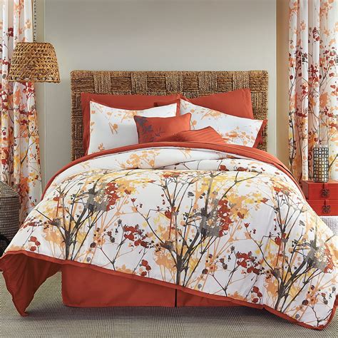 Brylanehome Funky Floral 6 Piece Comforter Set Twin Orange Grey