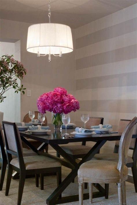 For example, a beige rug, a white sofa, a birch coffee table, a light gray tv bench, and a white lamp. Dining room accent wall 9 - in grey and white stripes ...