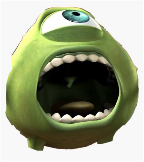 Mike Wazowski Finger Bite Png Download Monster Inc Mike Wazowski