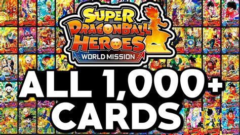 At the start of sdbh, you get to choose a race and your characters name. Super Dragon Ball Heroes World Mission - ALL 1,000 Cards List & Character List - YouTube