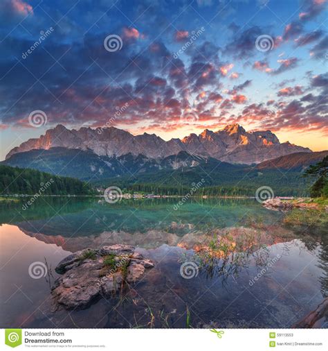 Eibsee Stock Image Image Of Blue Germany Idyllic Alps 59113553