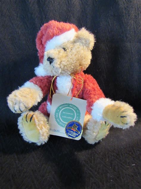 Vintage Christmas Boyds Bears Nicholas Stuffed Santa Bear Original