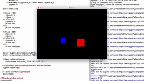 Pygame Simple Collisions Youtube