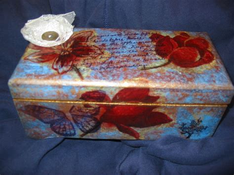 Altered Wooden Box Decorative Boxes Wooden Boxes Altered Art