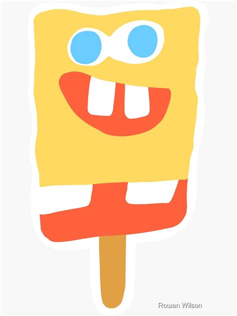 Spongebob Squarepants Popsicle Design Sticker For Sale By Rowanleew