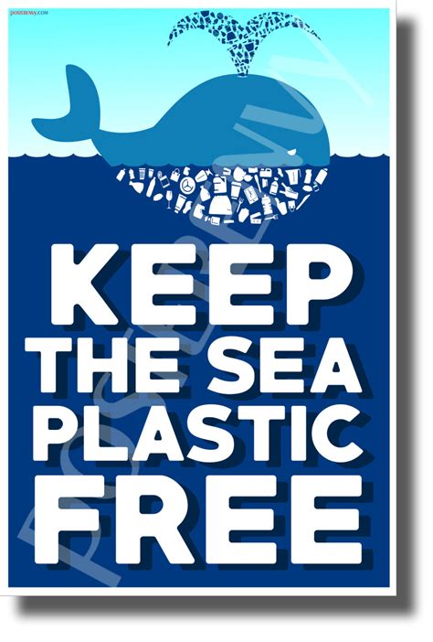 Keep The Sea Plastic Free New Environmental Awareness Poster