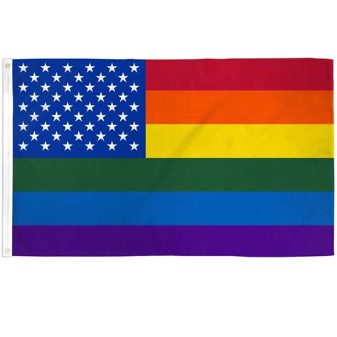 X Rainbow Us Stars Waterproof American Flag Gay Pride Lgbtq Outdoor