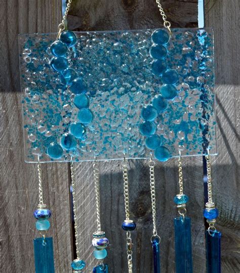 Blue Glass Bubble Fish Fused Wind Chime Wc514 Glass Wind Chimes Wind