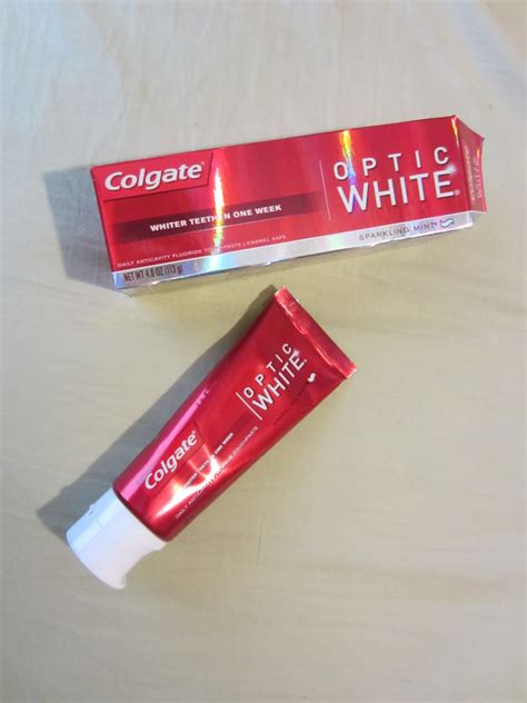I have tried the colgate optic white high impact white toothpaste for staining on my teeth in between teeth cleans it was recommended by my dental hygienist it does a really great job and i would highly recommended this toothpaste. Only Average Mom: Colgate Optic White Review: Influenster ...