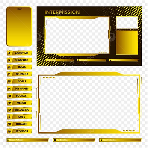 Twitch Overlay Vector Hd Images Twitch Overlay Template Design Yelloe