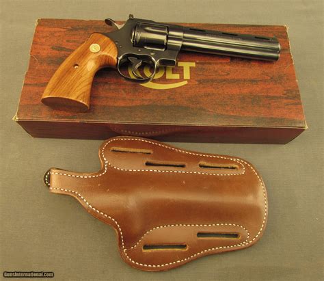 Colt Python With 6 Inch Magnaported Barrel And Holster