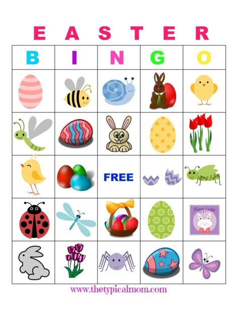 Free Printable Easter Bingo Game · The Typical Mom