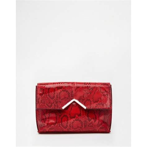 Asos Co Ord Helium Snake Clutch Bag 33 Liked On Polyvore Featuring