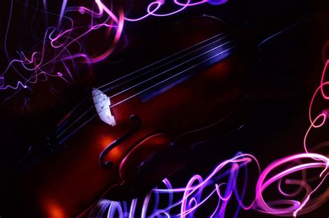 Violin Light Painting Light Painting Gibson Violin Claire Neon