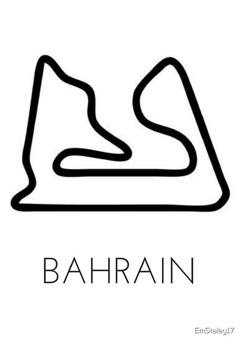 Bahrain International Circuit Track Outline By Emstaley17 Redbubble