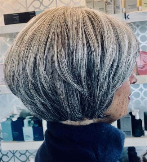 Short Bob Haircuts For Gray Hair 2020 Popular Short Shaggy Gray