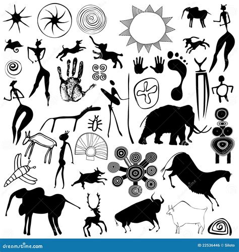 Cave Painting Primitive Art Vector Royalty Free Stock Image Image