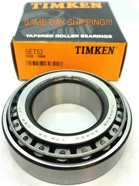 25580 25520 Timken Made In Usa 1 34 Tapered Roller Bearing Set A52