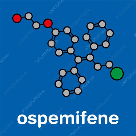 Ospemifene Dyspareunia Drug Molecular Model Stock Image F0252868