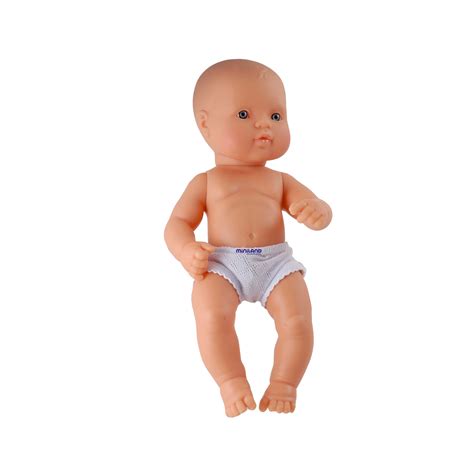 Miniland Educational Newborn Baby Doll Caucasian Boy 12 58l