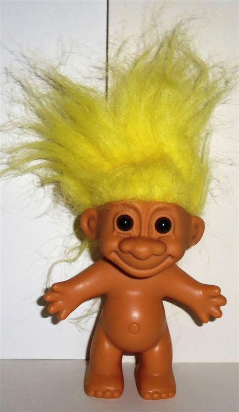 Russ 5 Troll With Yellow Hair Doll No Clothes Loose Used
