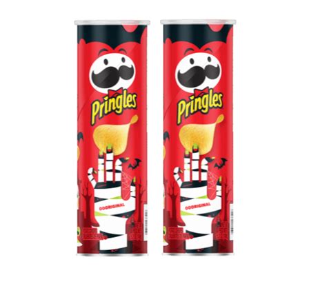 Pringles Glow In The Dark Cans Original Potato Chips Spooky Halloween