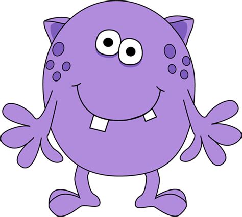 Free Cute Monster Clip Art Funny Purple Monster Clip Art Image