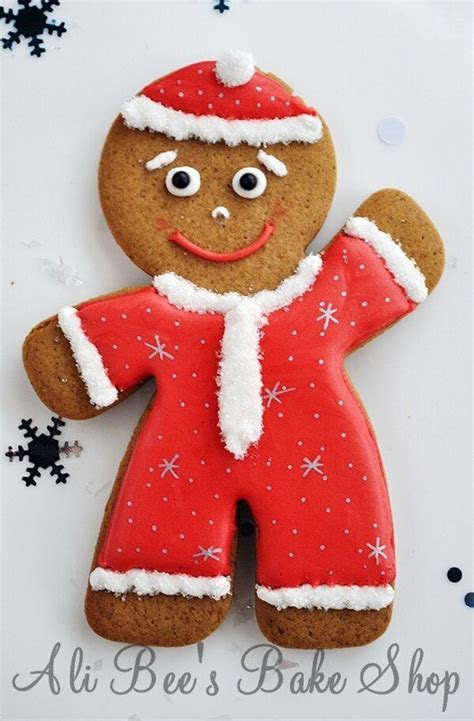 Gingerbread Boy Waving Gingerbread Cookies Decorated Christmas