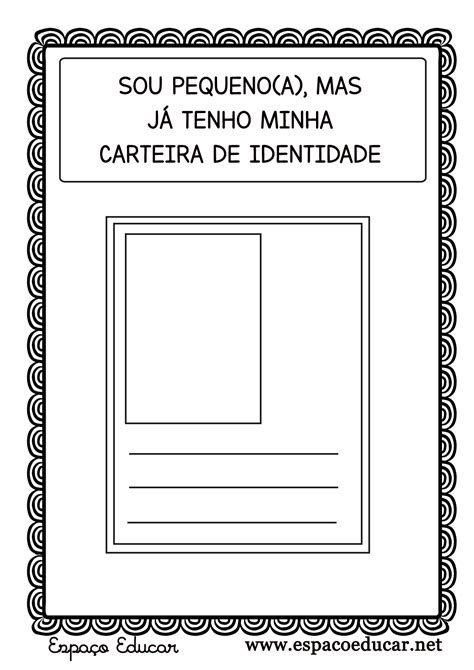 Espa O Educar Projeto Identidade Meu Lbum De Identidade Para