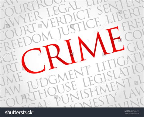 Crime Word Cloud Concept Stock Vector Royalty Free 267660431