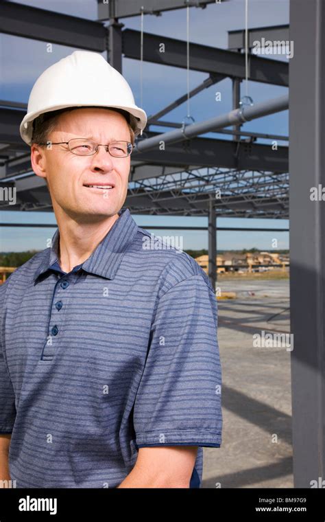 Architect On Construction Site Stock Photo Alamy